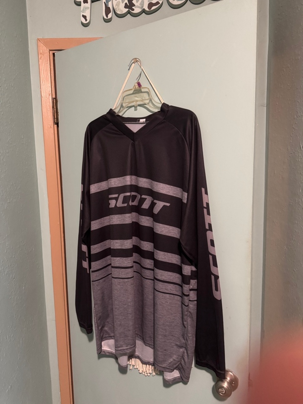Scott Men's Long Sleeve MTB Jersey in Black and grey